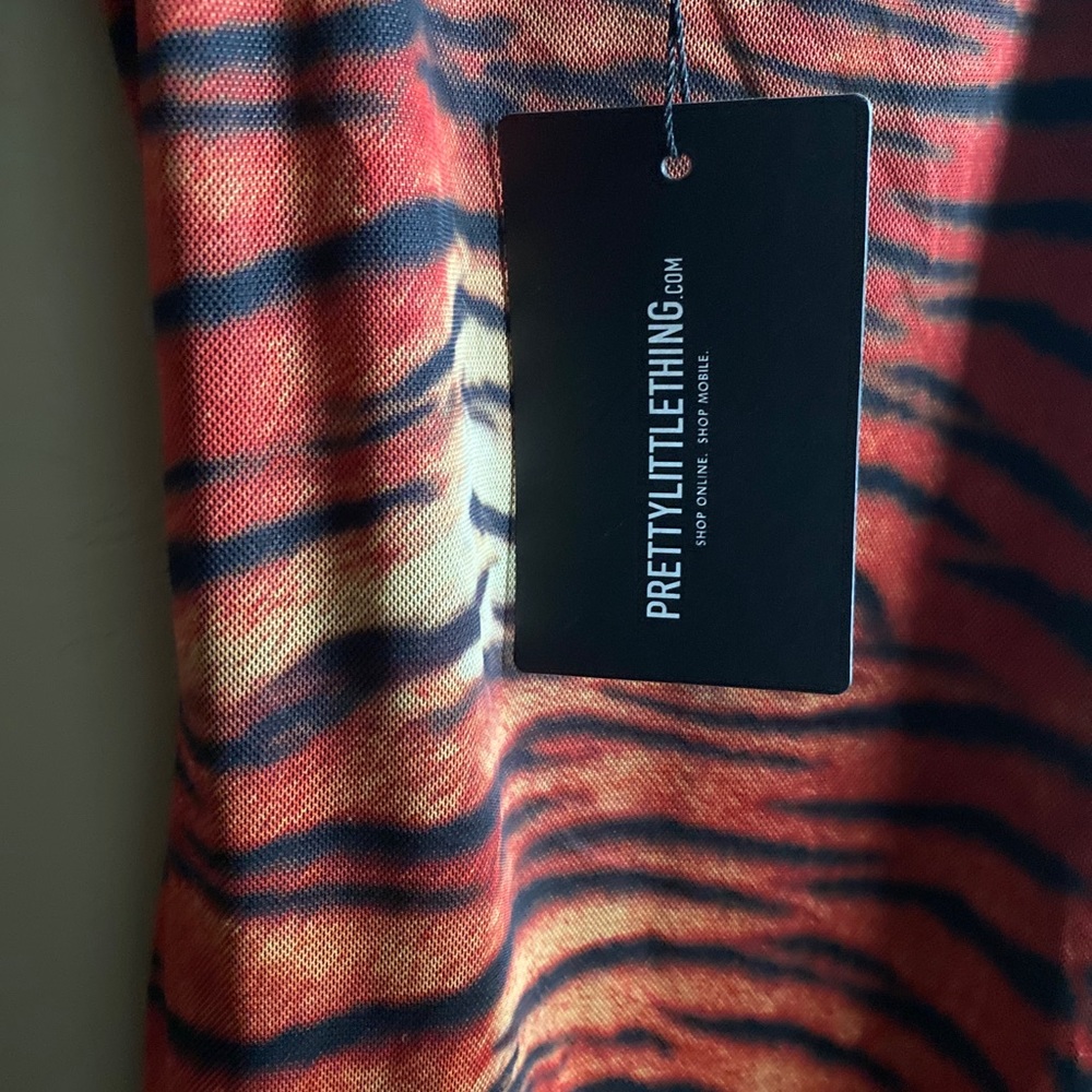 Tiger print mini bodycon dress